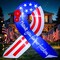 7FT Patriotic American Flag Inflatable – Giant 4th of July Blow Up Yard Ribbon with LED Lights – Outdoor Independence Day & USA 250th Anniversary Decoration